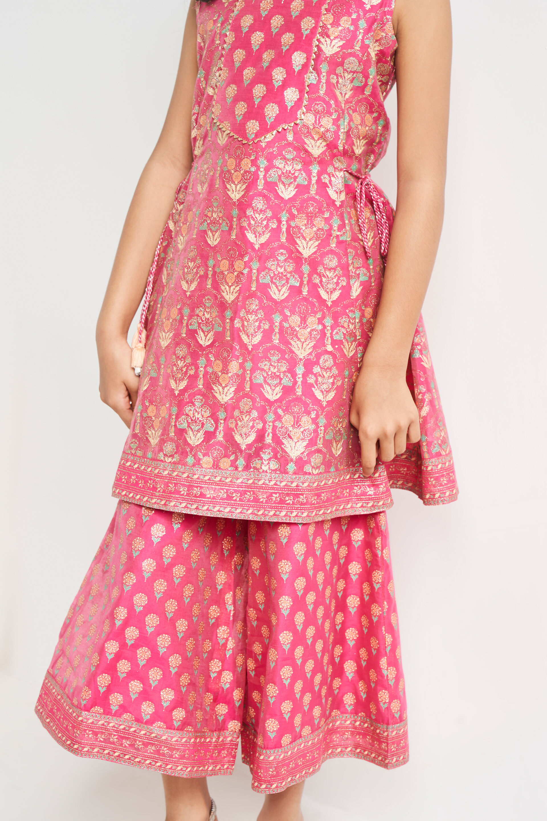 Pink Floral Flared Suit, Pink, image 6